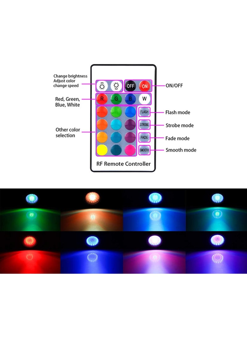 تغيير اللون أضواء البركة IP68 أضواء مقاومة للماء ضوء نافورة تحت الماء LED الغامرة الملونة القابلة للتعديل ضوء بقعة الفناء للحديقة في الهواء الطلق نافورة العشب شلال (1 في مجموعة) - Image 4